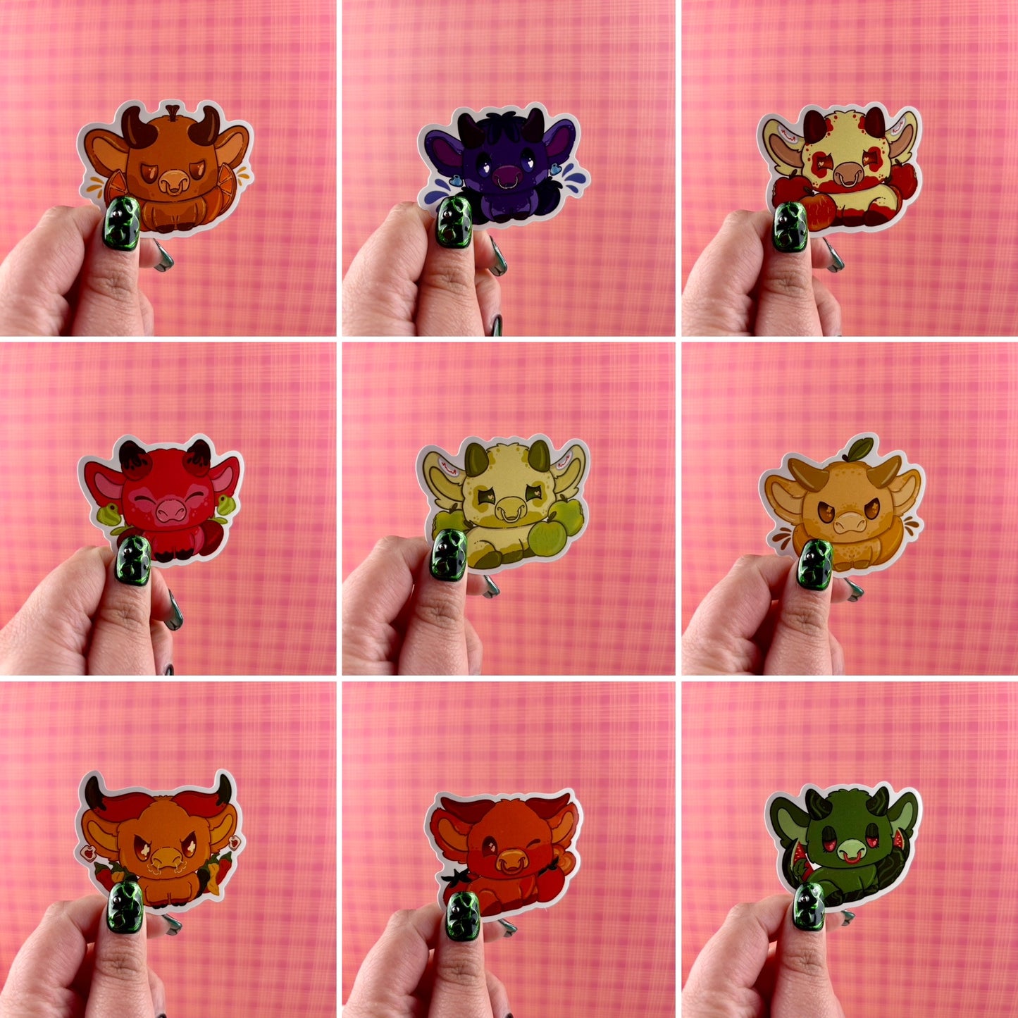 Harvest Moo Fruit Cow Sticker Pack Set