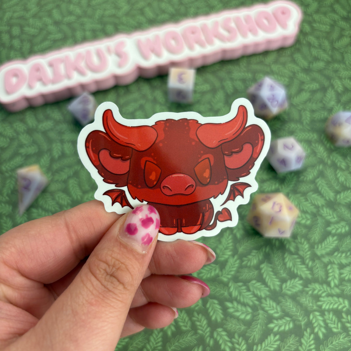 Demon Devil Cow Sticker
