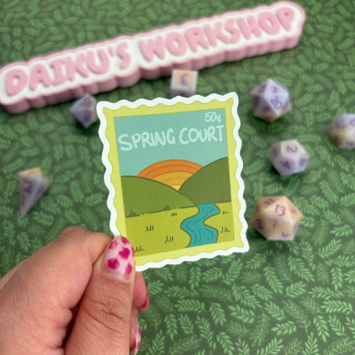 Spring Court Stamp Sticker