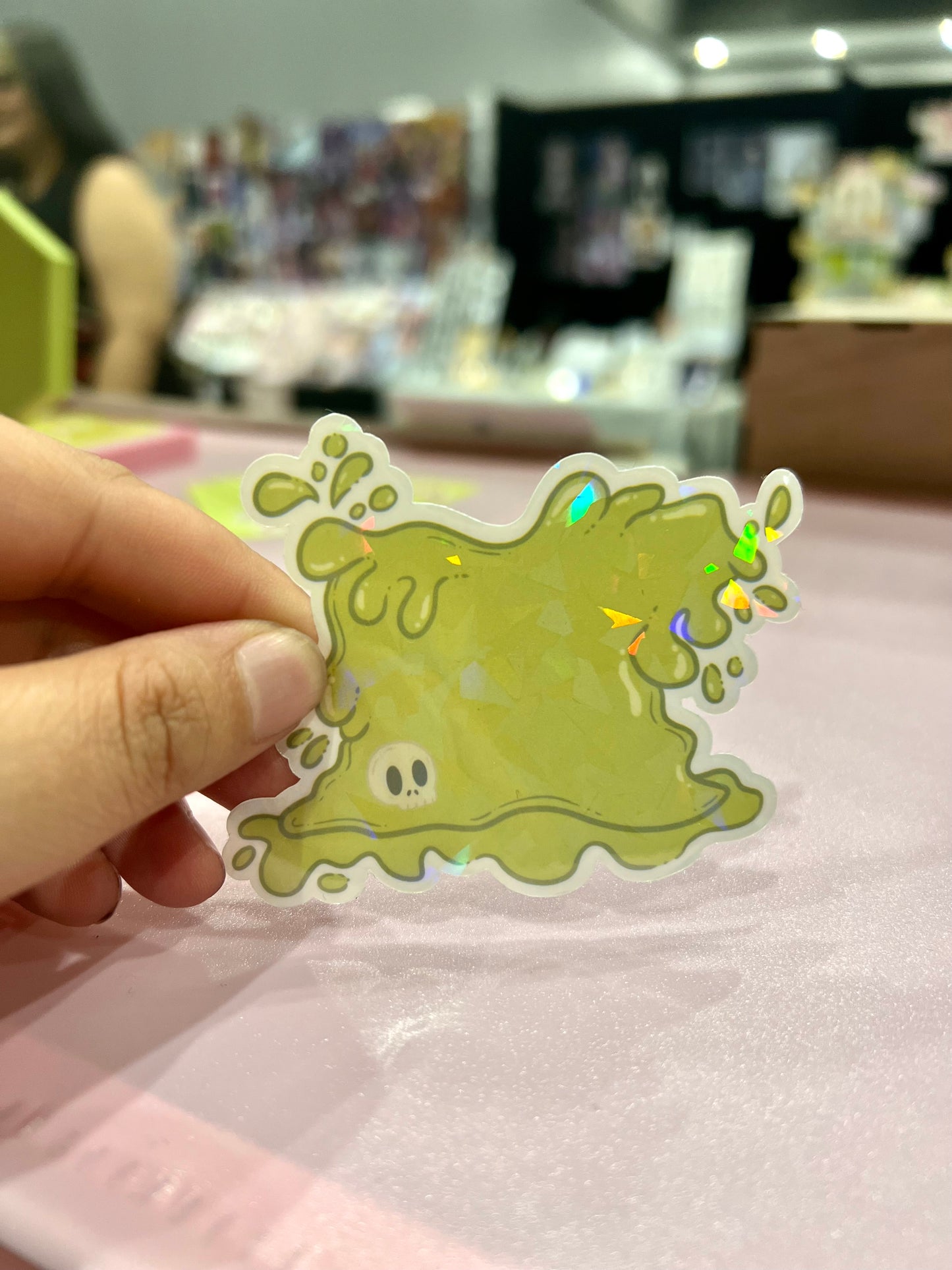Gelatinous Cube Holographic Sticker