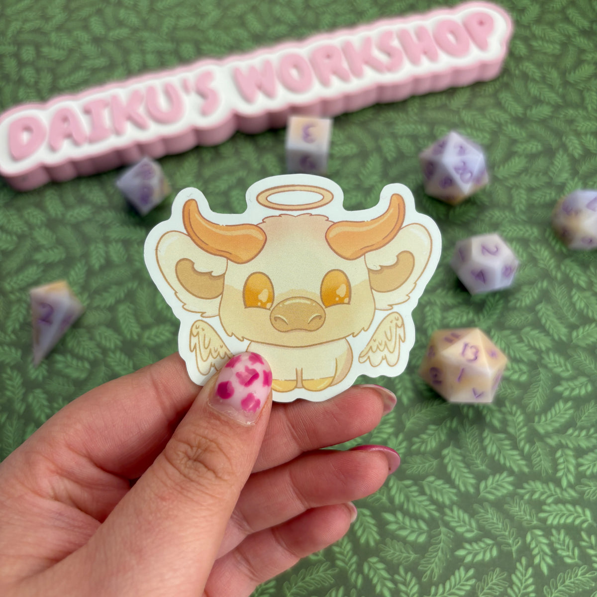 Angel Cow Sticker