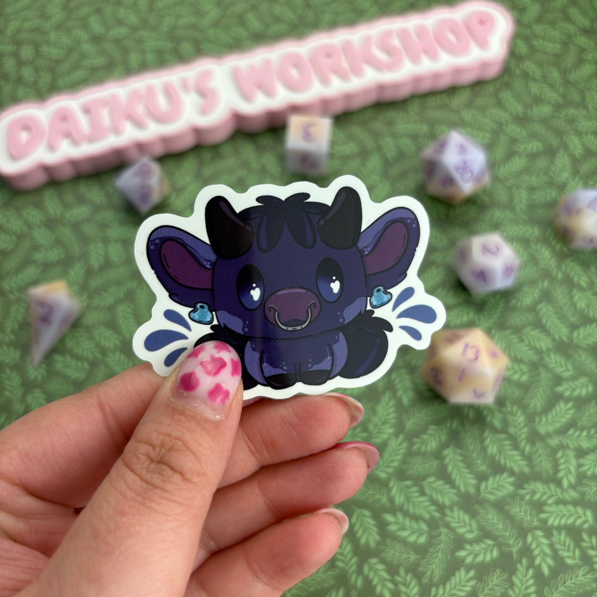 Blueberry Cow Sticker