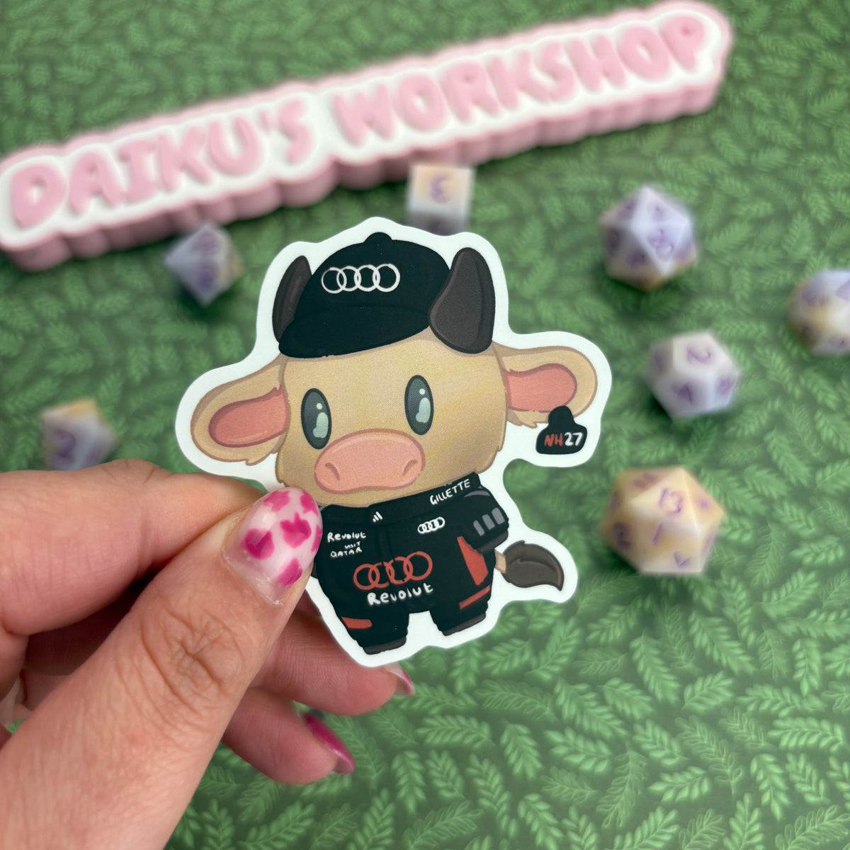 F1 Cows ‘Ni-cow Hulkenburg’ Matte Vinyl Sticker