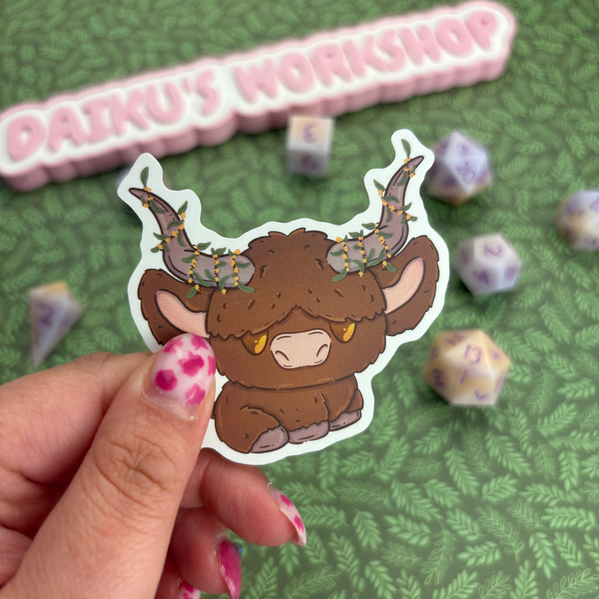 Wattle Cow Matte Vinyl Sticker