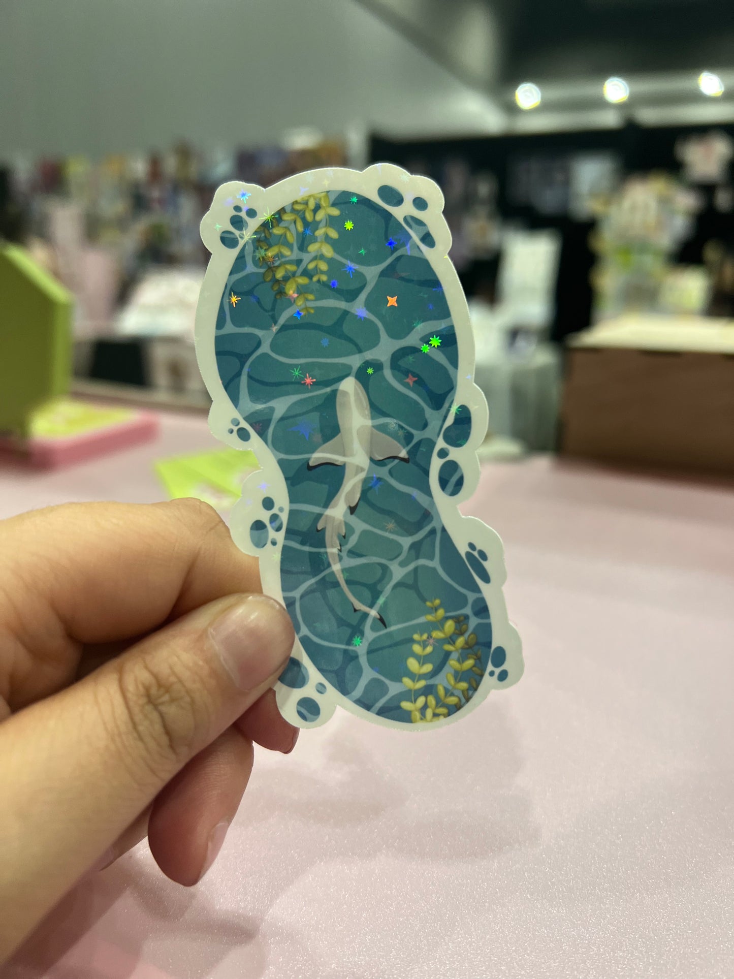 Tranquil Shark Holographic Sticker