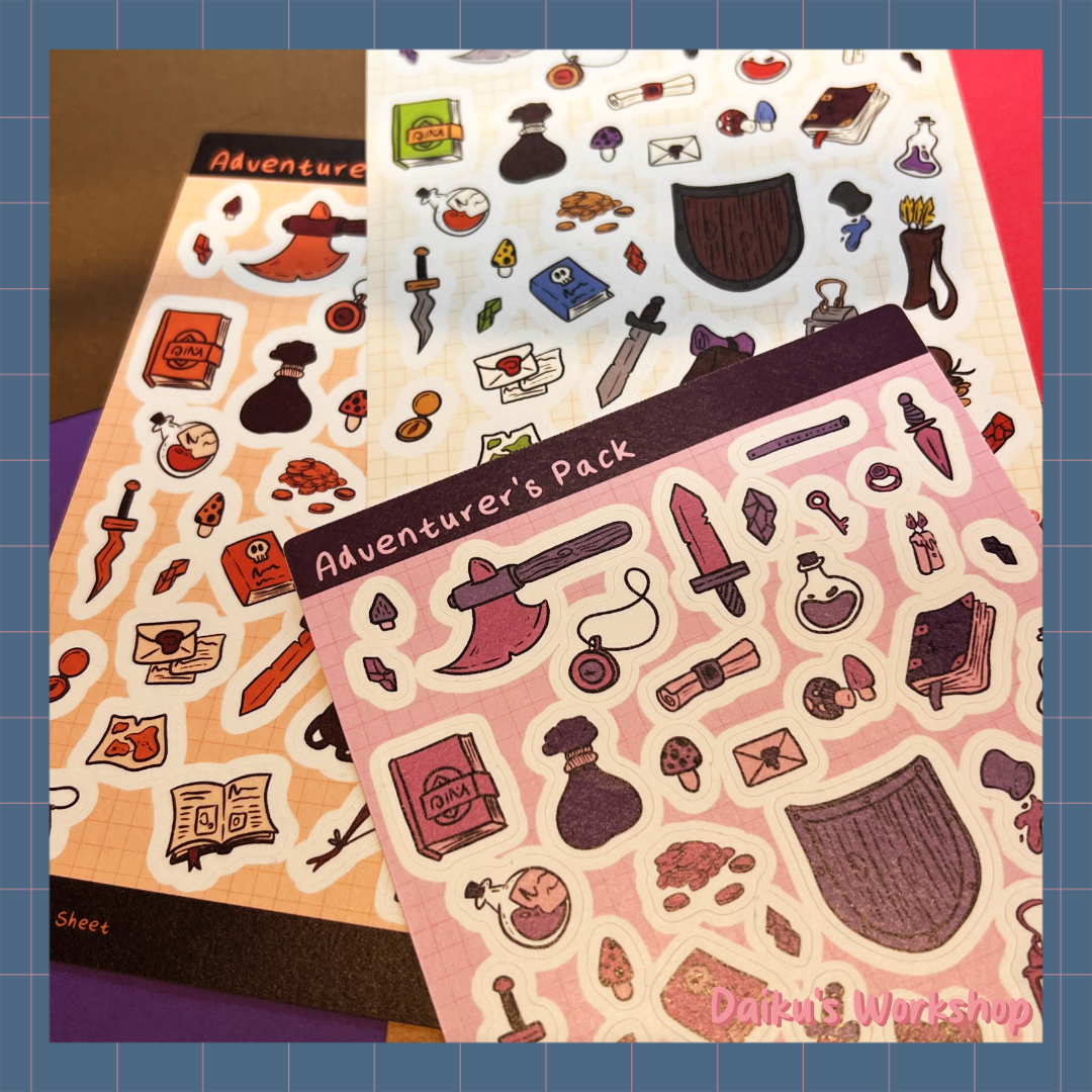Adventure Pack A6 Washi Tape Sticker Sheet