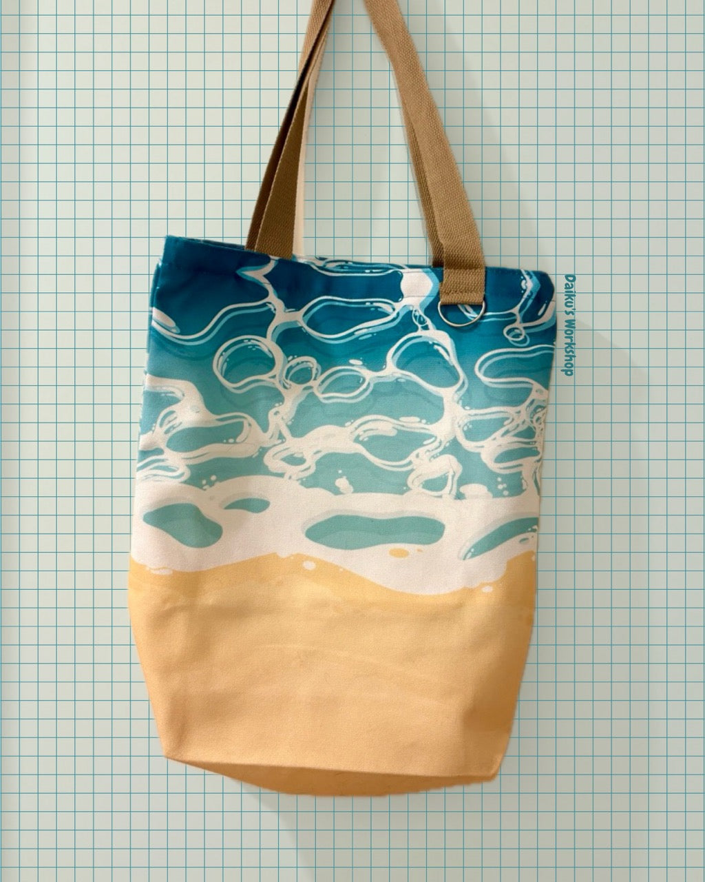'Beach Day' Canvas Tote Bag