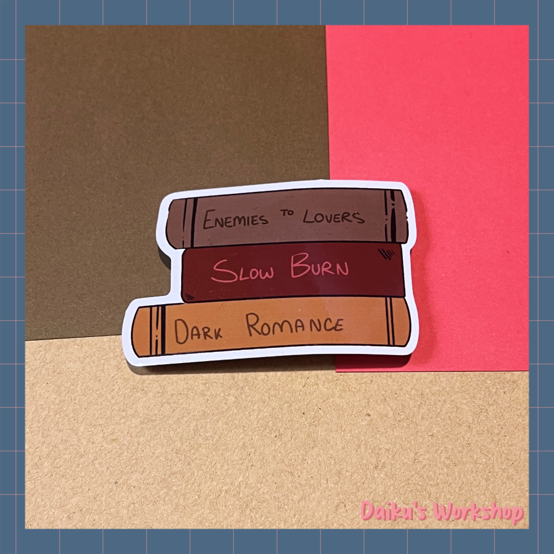 Favourite Book Tropes Glossy Vinyl Sticker