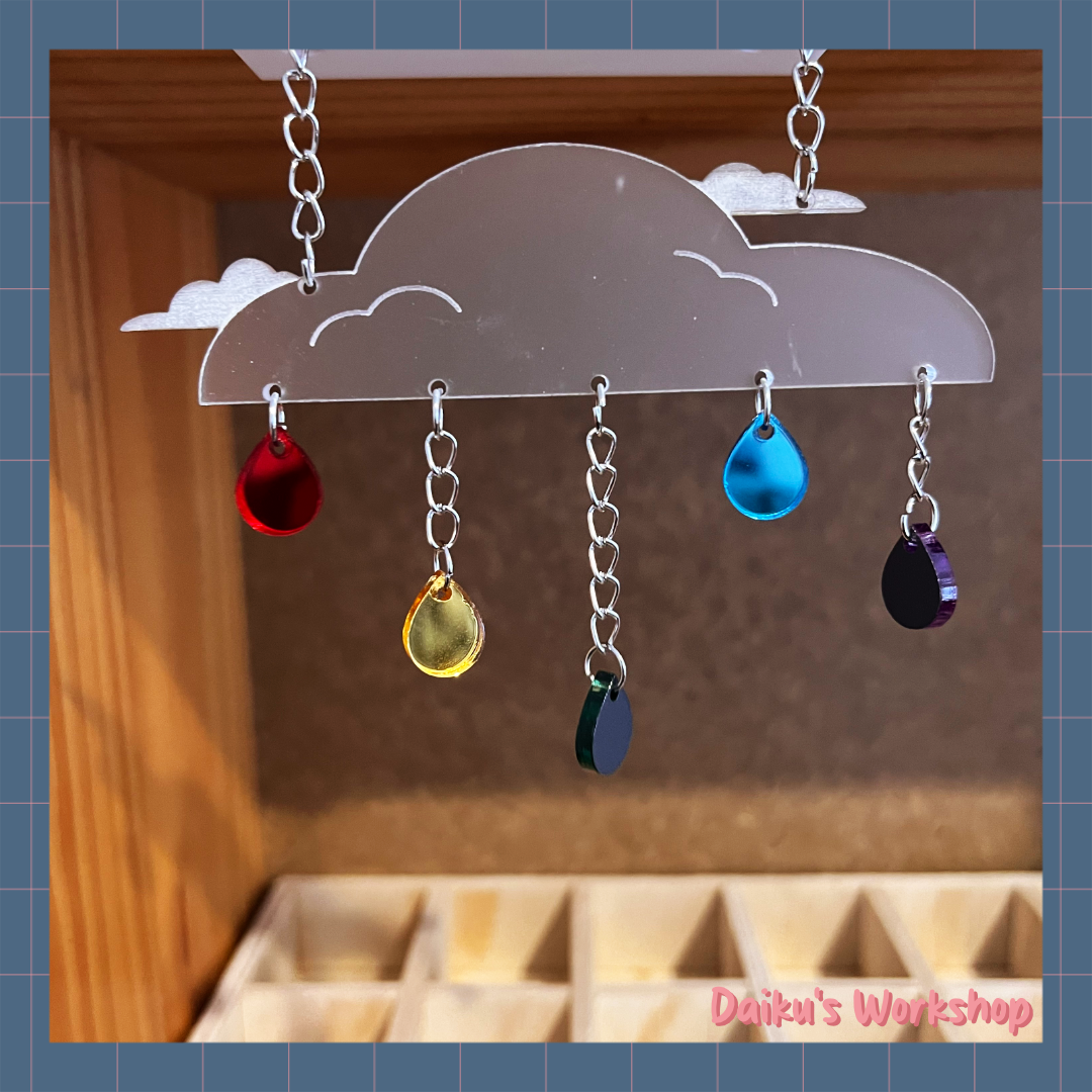 Frosted Cloud Acrylic Hanging Sign