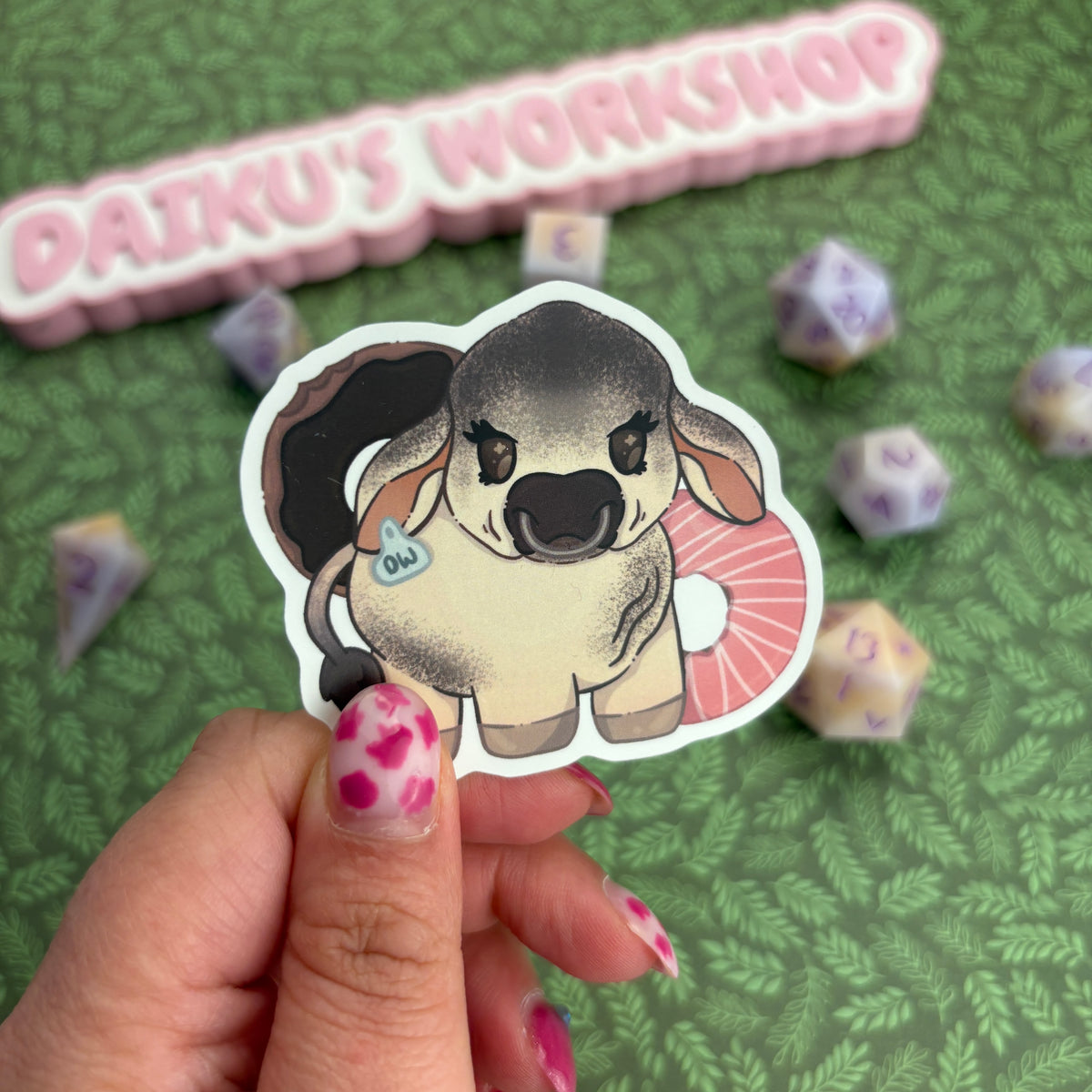 Donut Cow Matte Vinyl Sticker