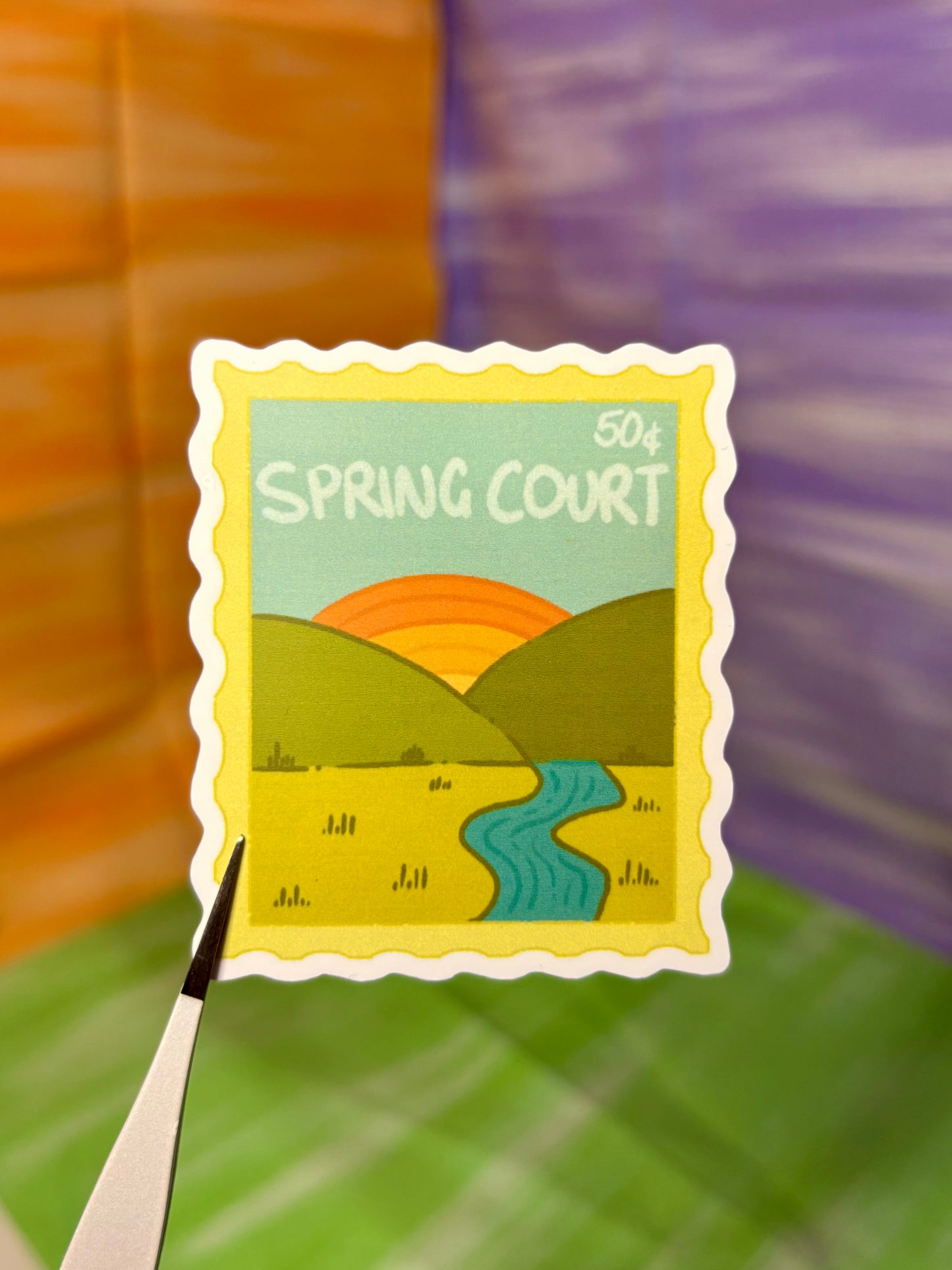 Spring Court Stamp Sticker