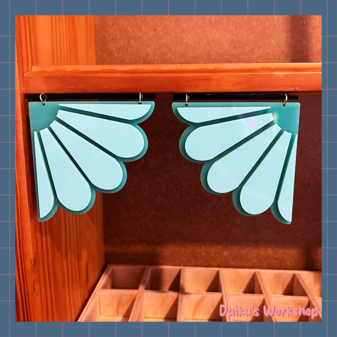 Flower Corner Hanging Acrylic Sign Pair