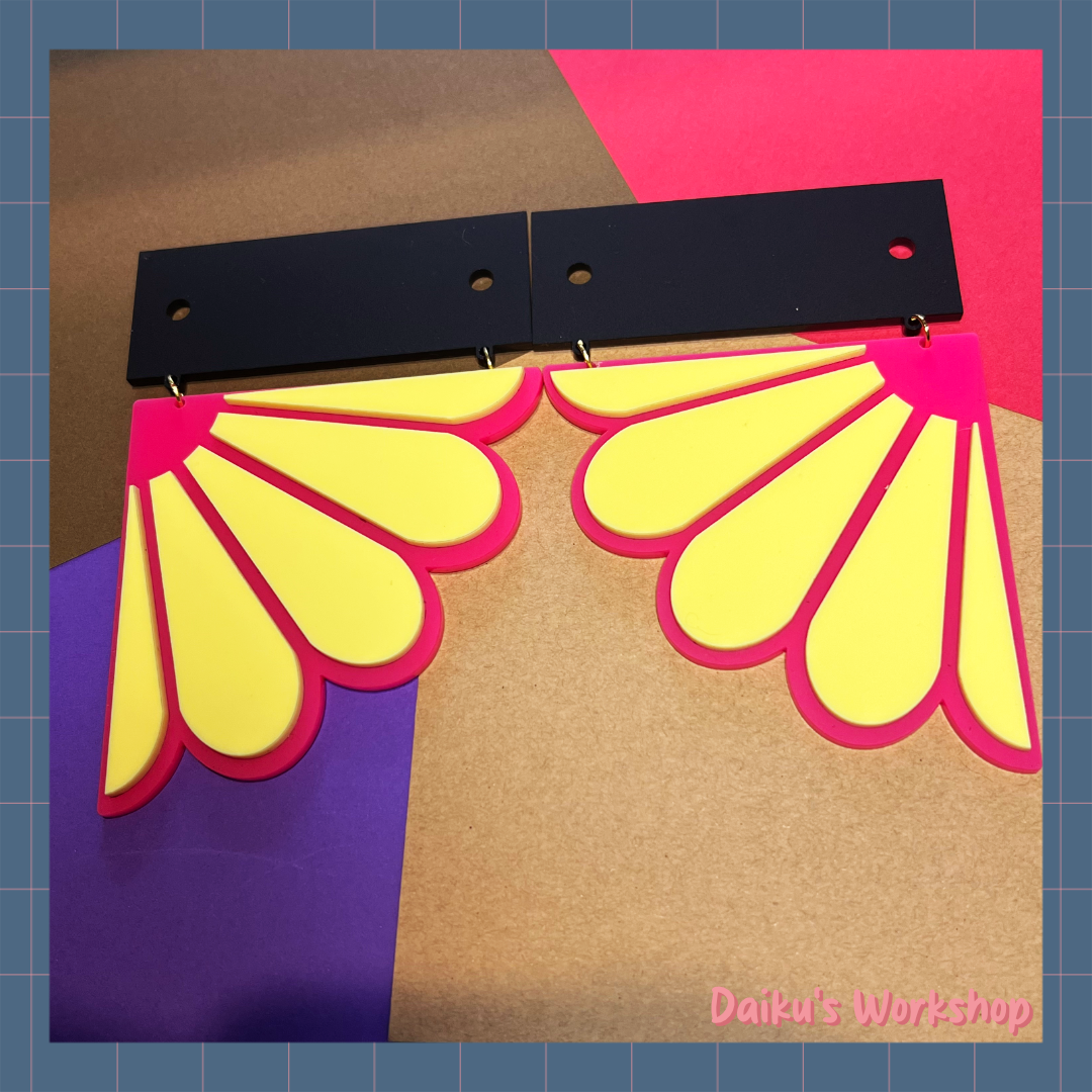 Flower Corner Hanging Acrylic Sign Pair