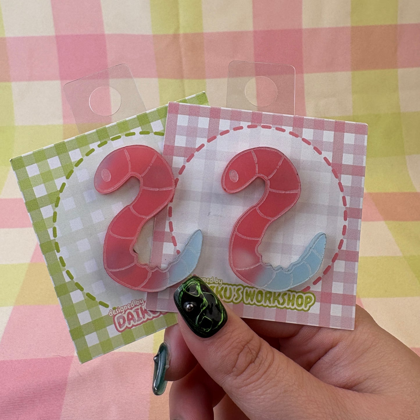 Sour Gummy Worm Acrylic Pin