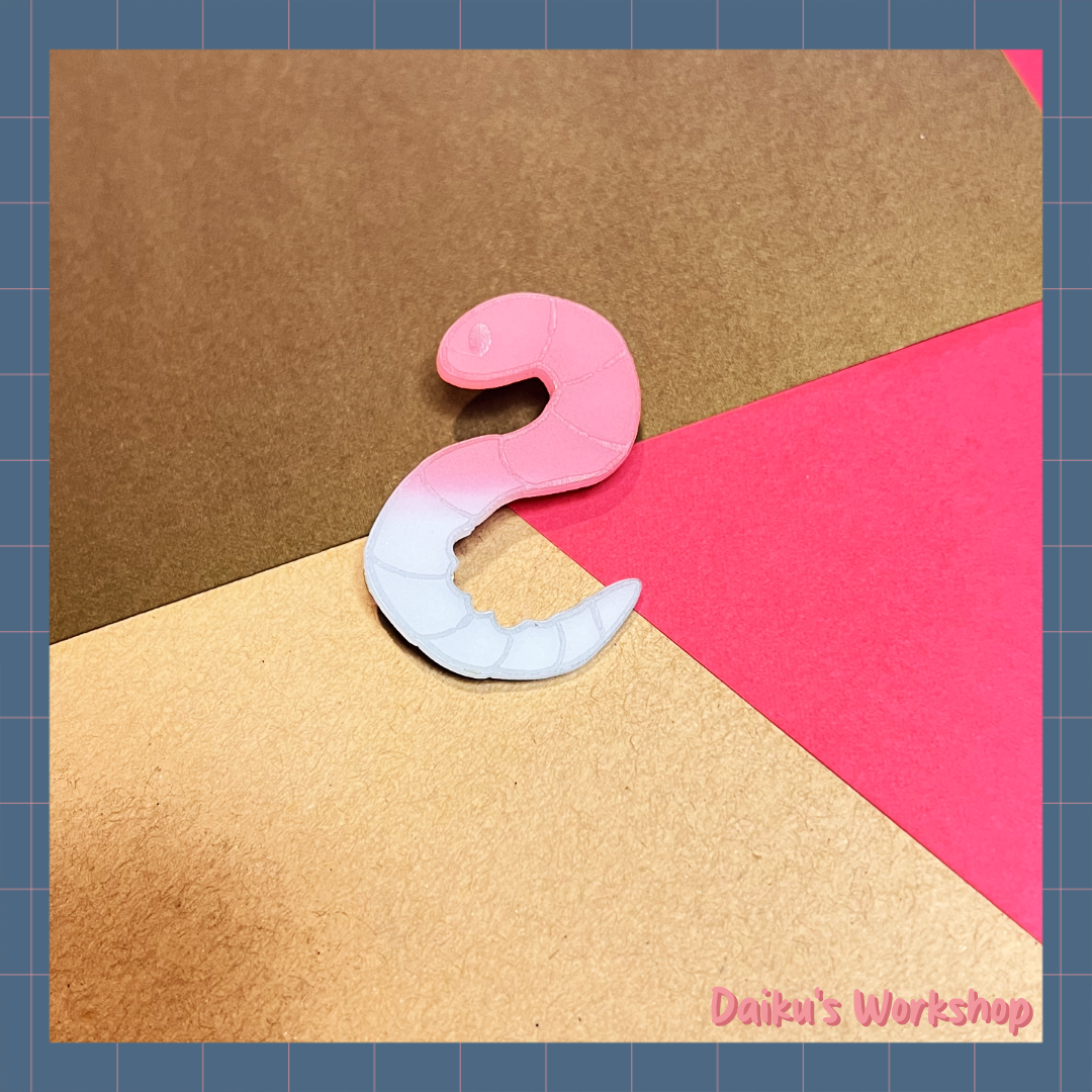 Sour Gummy Worm Acrylic Pin