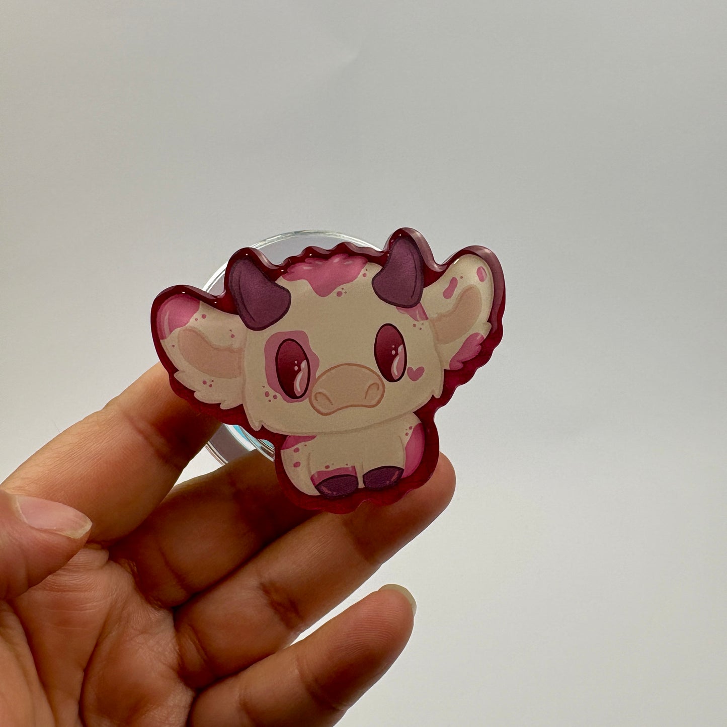 Strawberry Cow Magnetic Phone Grip