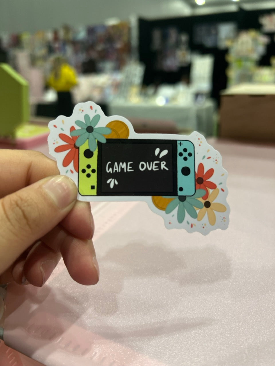 Game Over Console Glossy Vinyl Sticker
