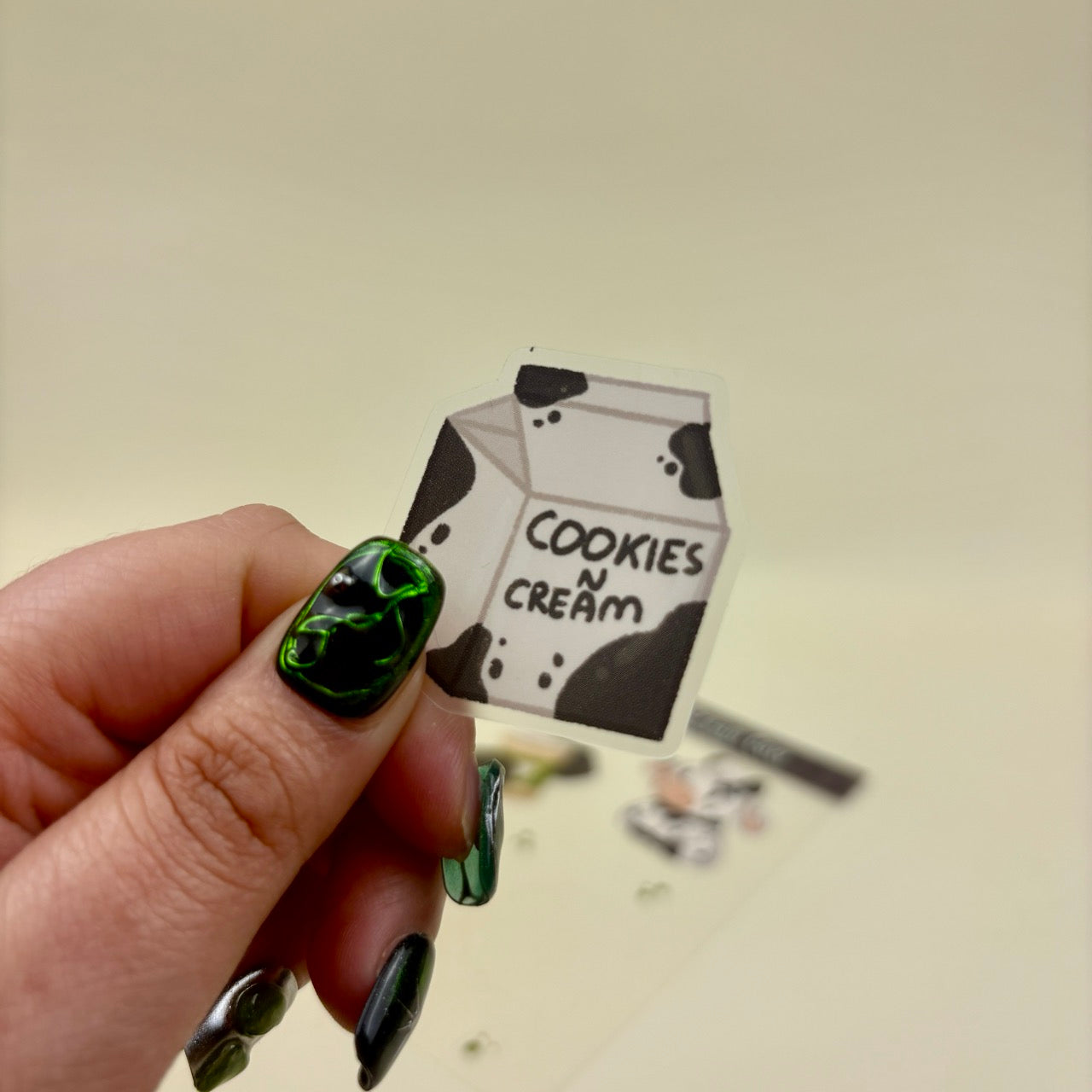 Cookies & Cream Cow A6 Clear Matte Vinyl Sticker Sheet