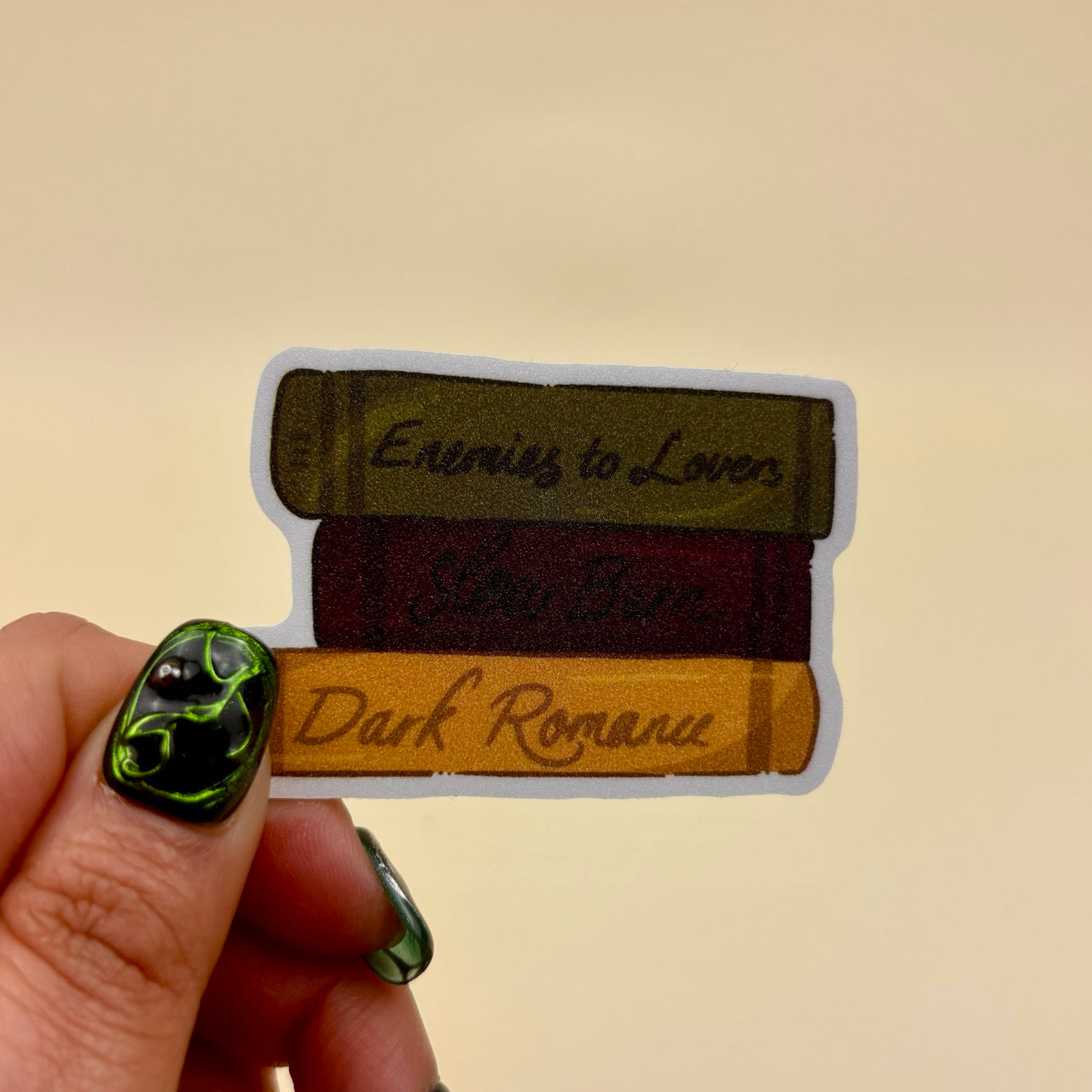 Favourite Book Tropes Matte Glitter Sticker