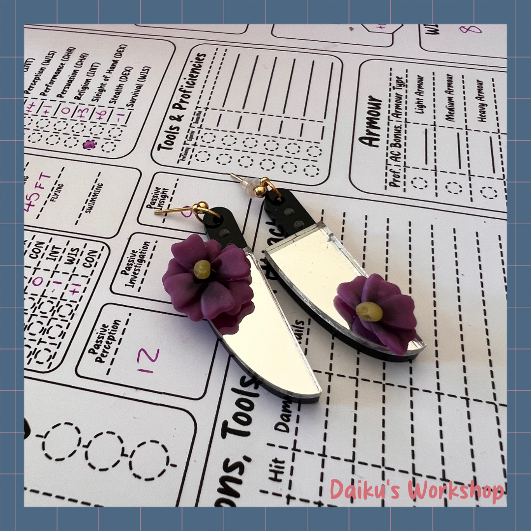 Floral Knife Earrings