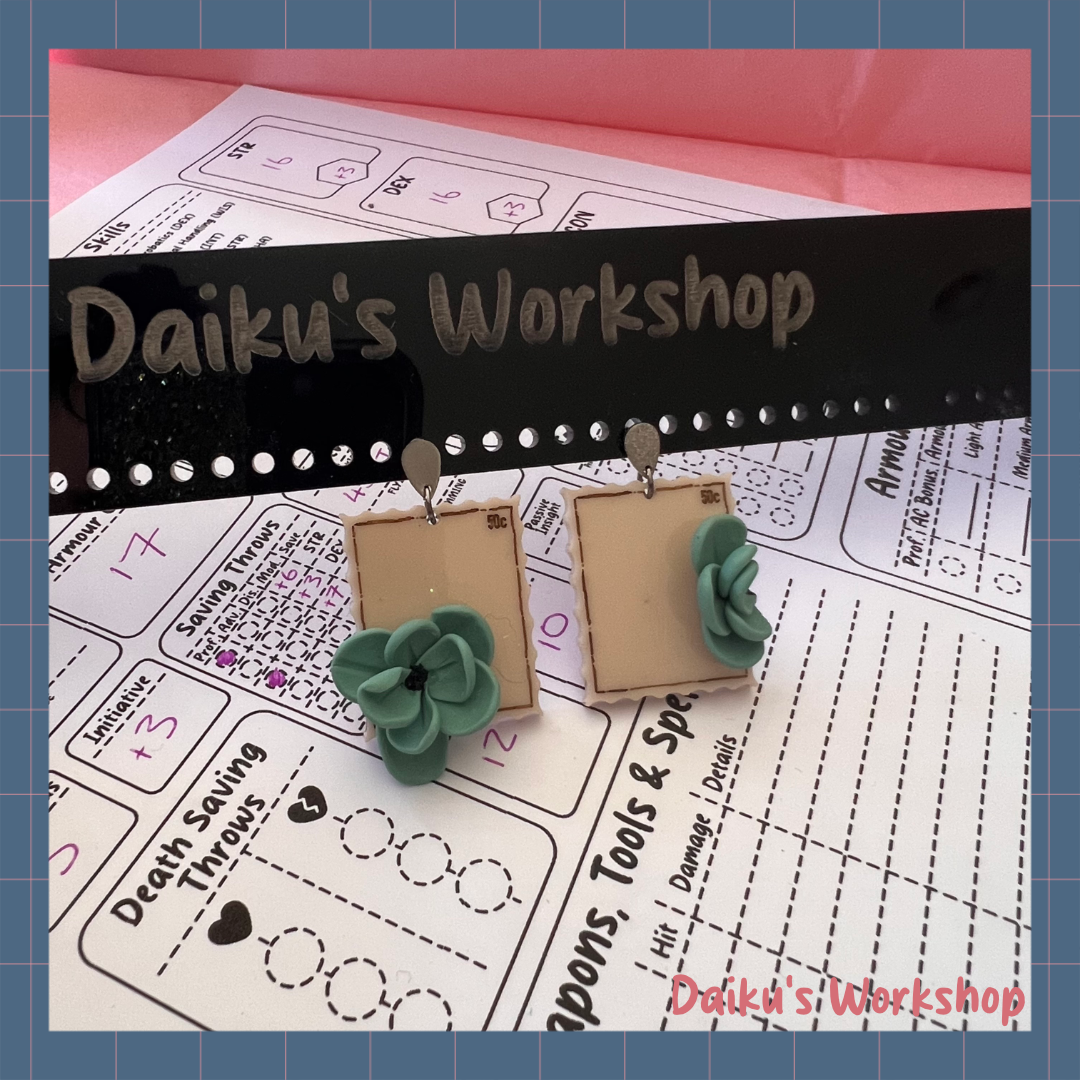 Floral Stamp Earrings