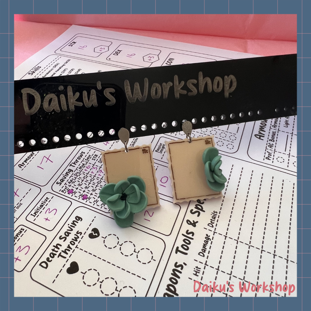 Floral Stamp Earrings