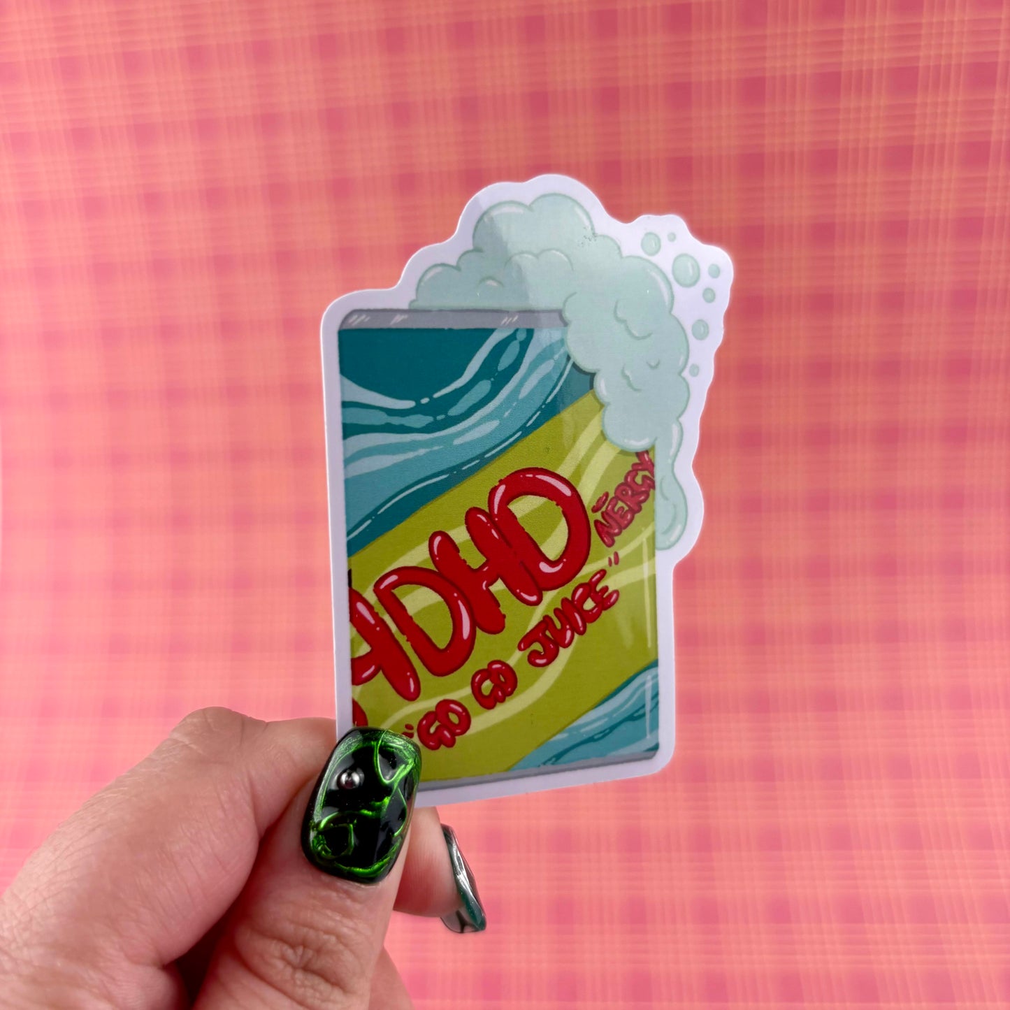 ADHD Drink "Go Go Juice" Glossy Vinyl Sticker