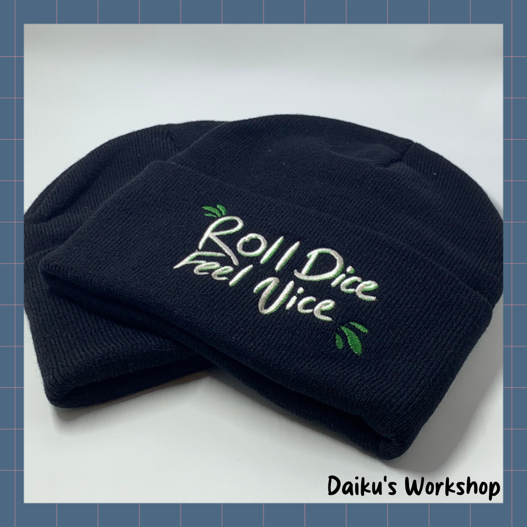 Roll Dice, Fell Nice Embroidered Beanie