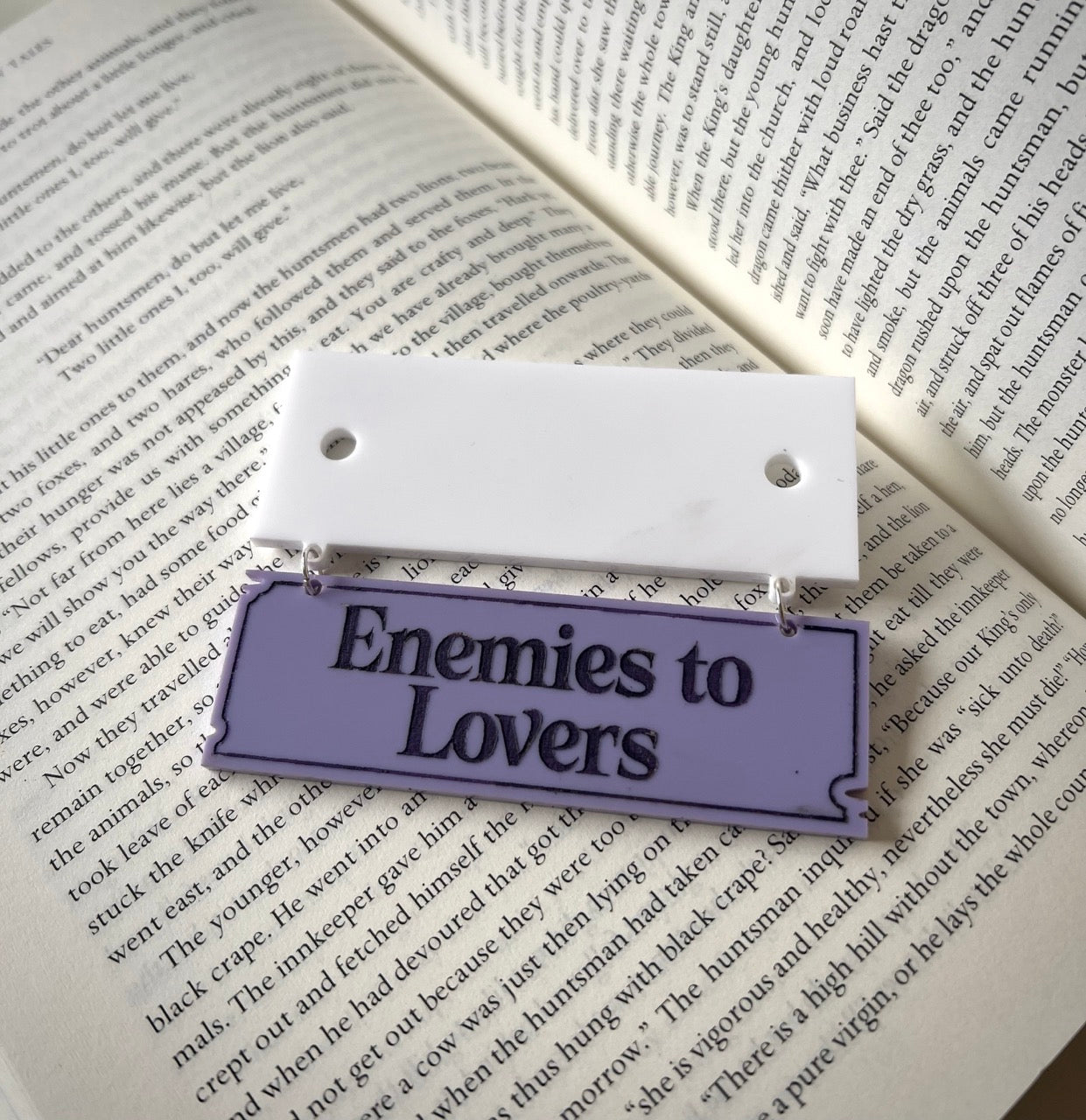 "Enemies to Lovers" Hanging Acrylic Sign
