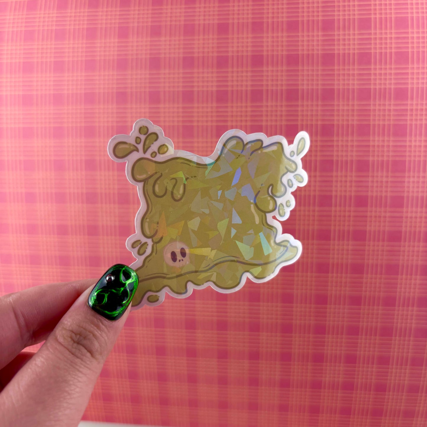Gelatinous Cube Holographic Sticker