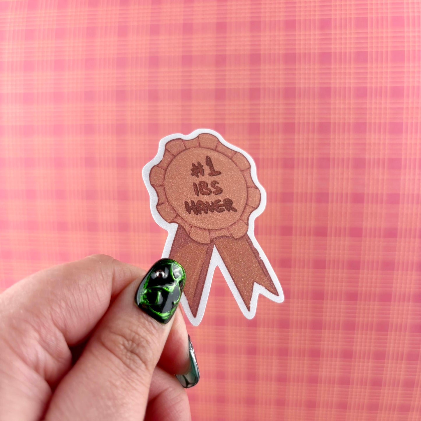 #1 IBS Haver Matte Glitter Vinyl Sticker