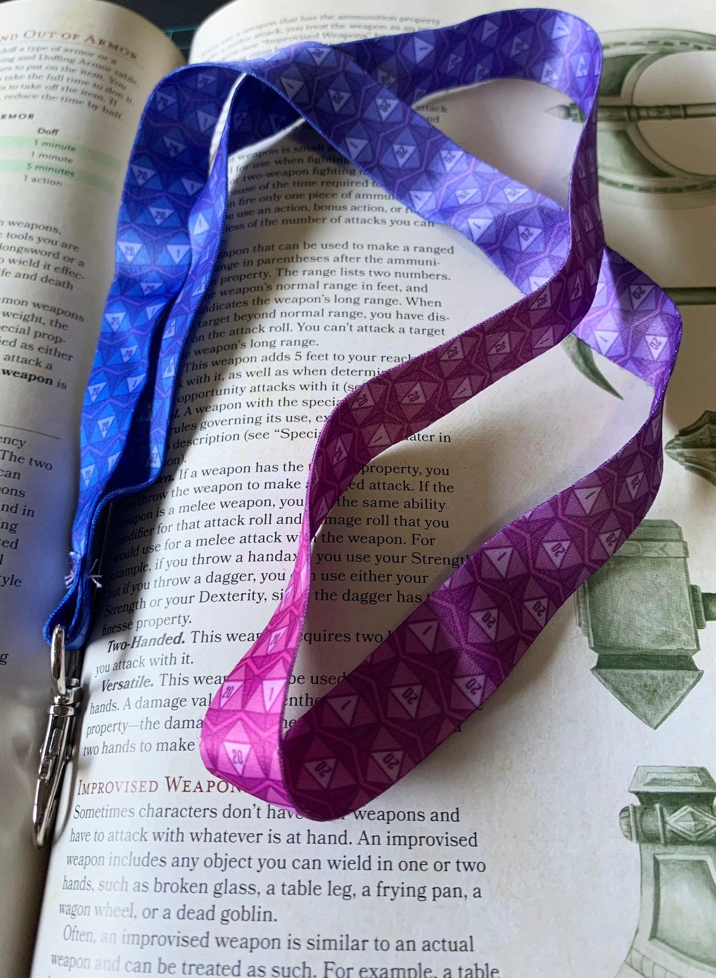 Pride Flag d20 Lanyard