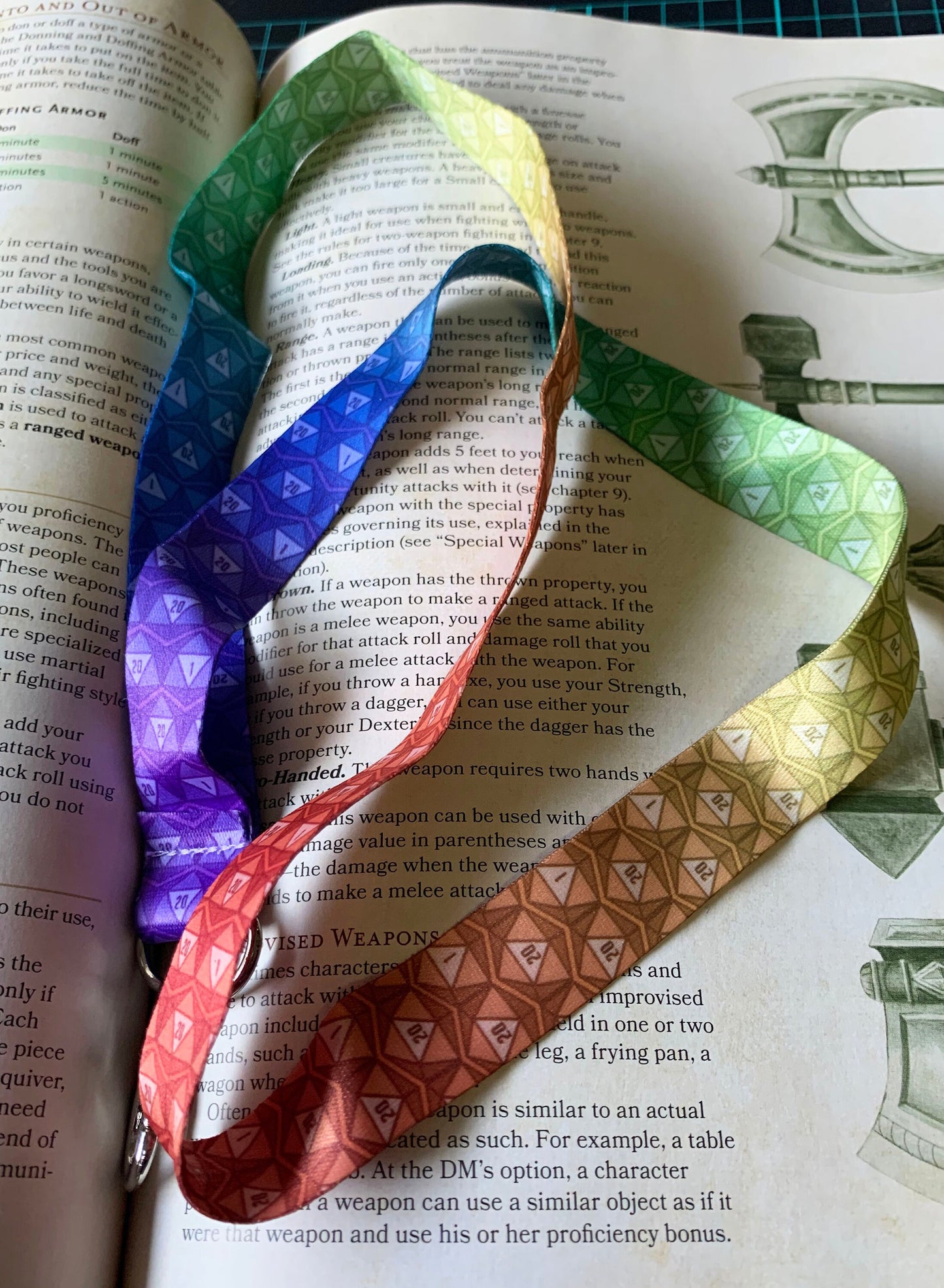 Pride Flag d20 Lanyard