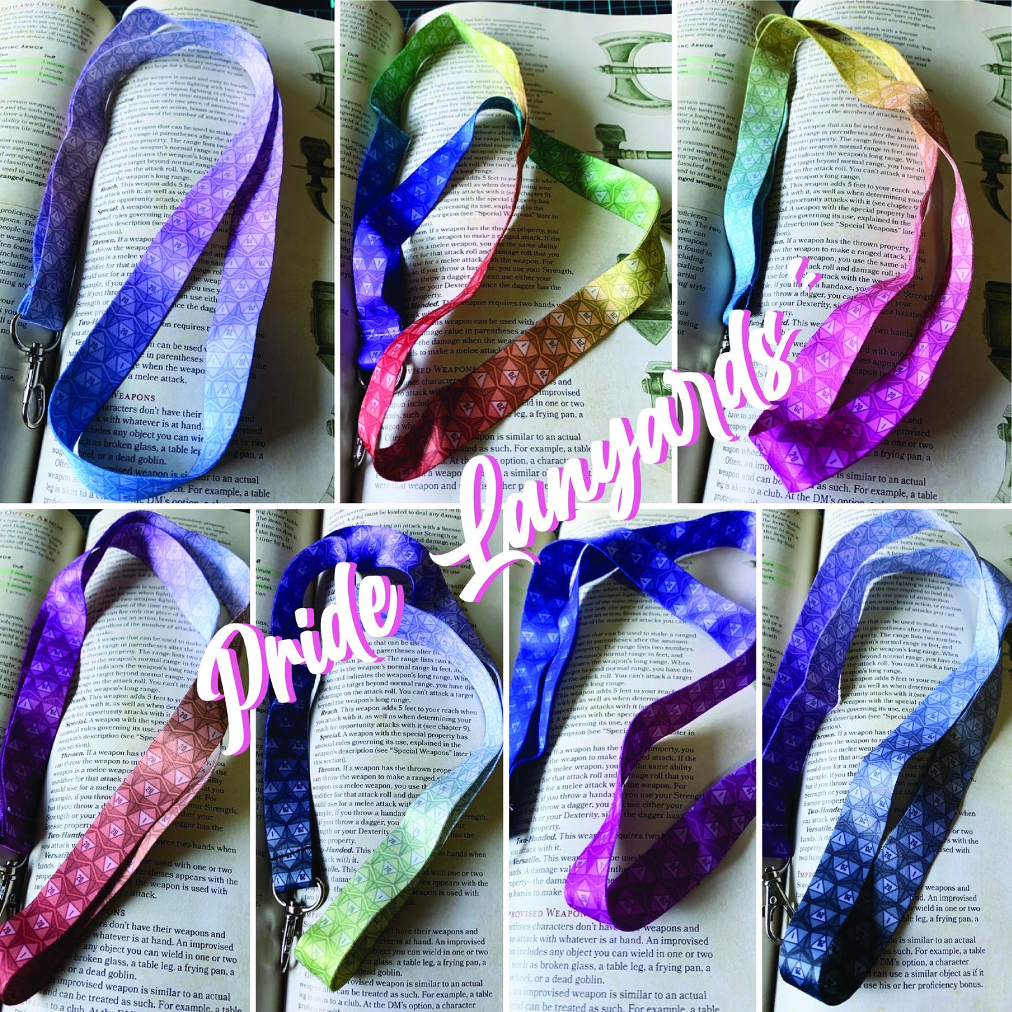 Pride Flag d20 Lanyard