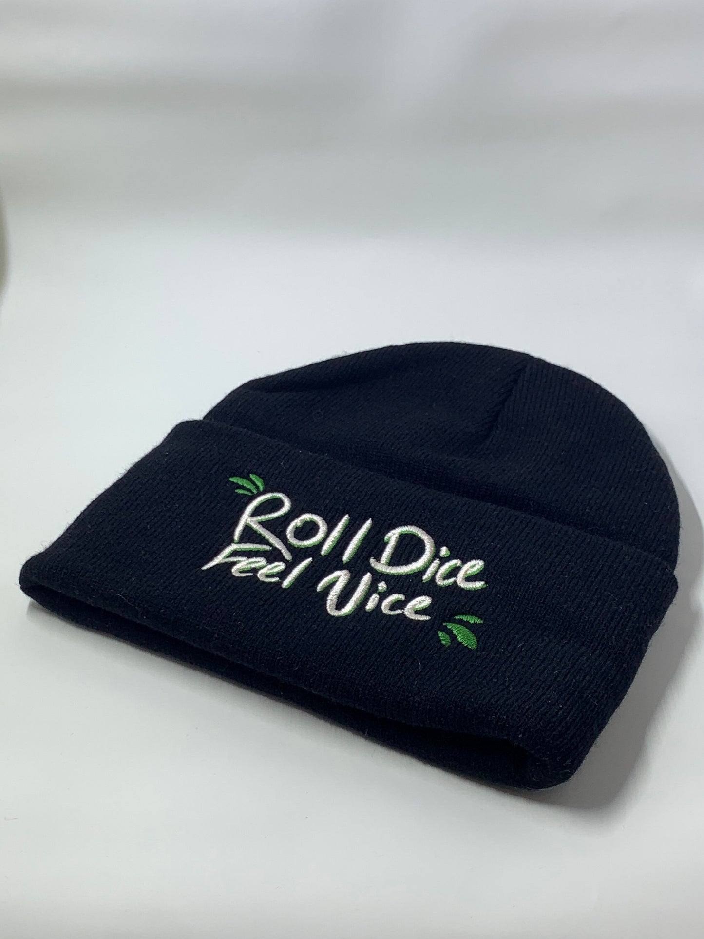 Roll Dice, Fell Nice Embroidered Beanie