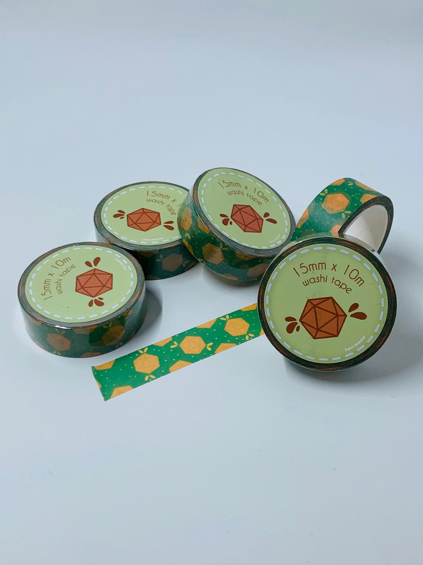 Fall Themed D20 Dice Washi Tape