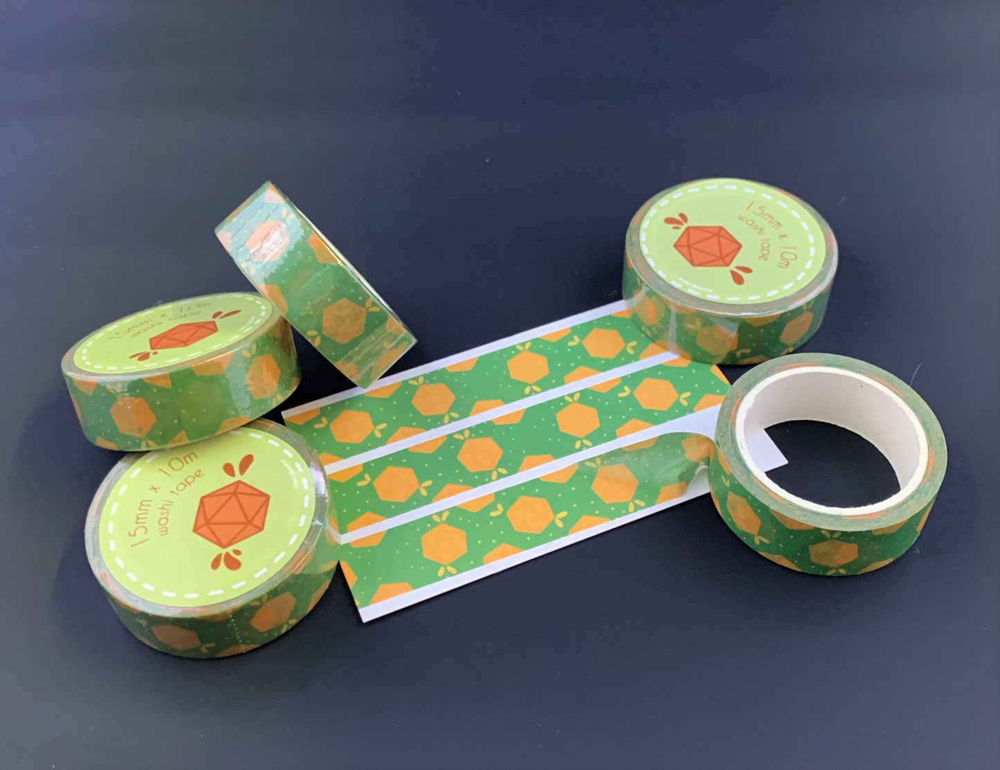 Fall Themed D20 Dice Washi Tape