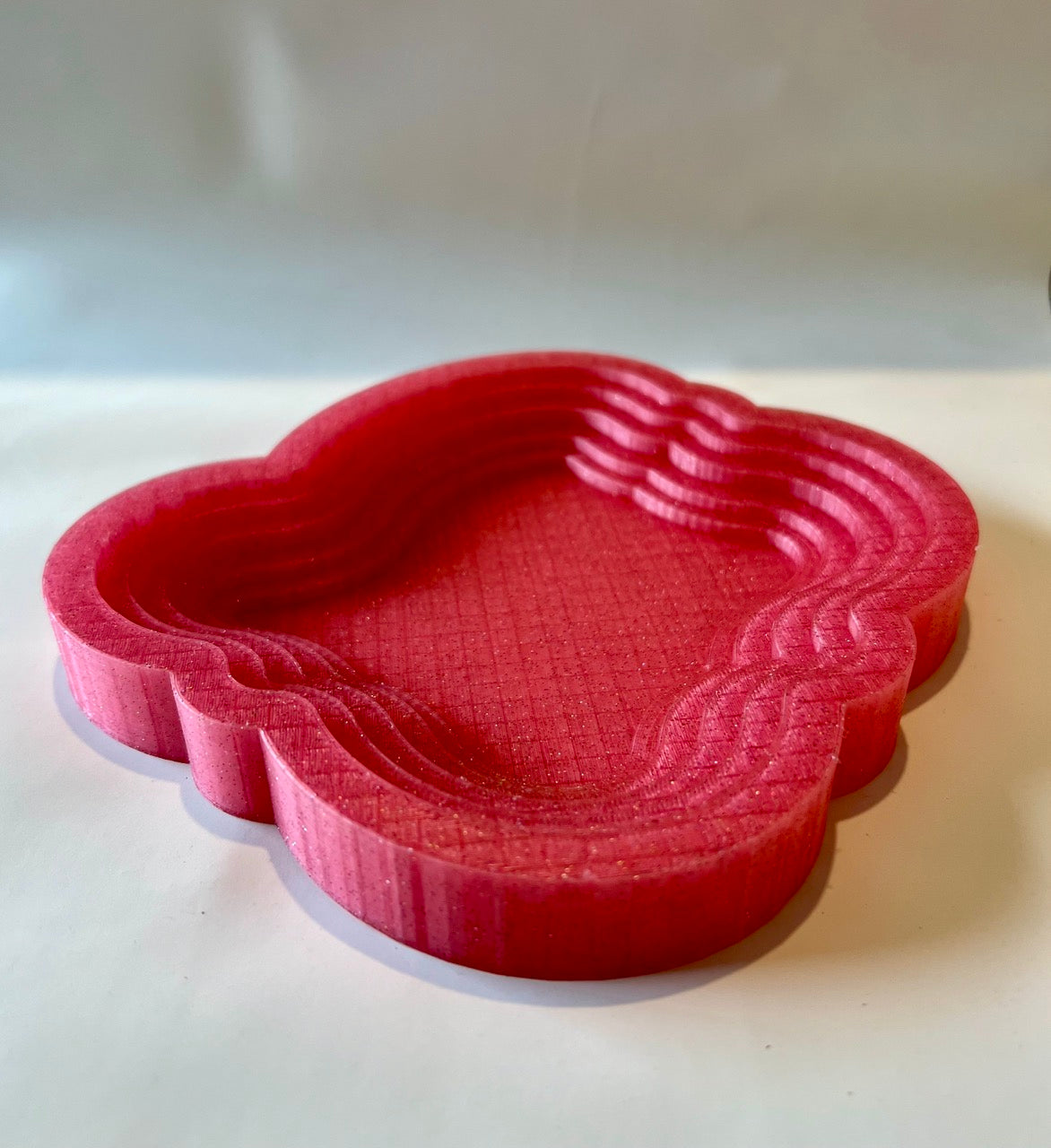 Layered Pink Sparkle Dice Tray