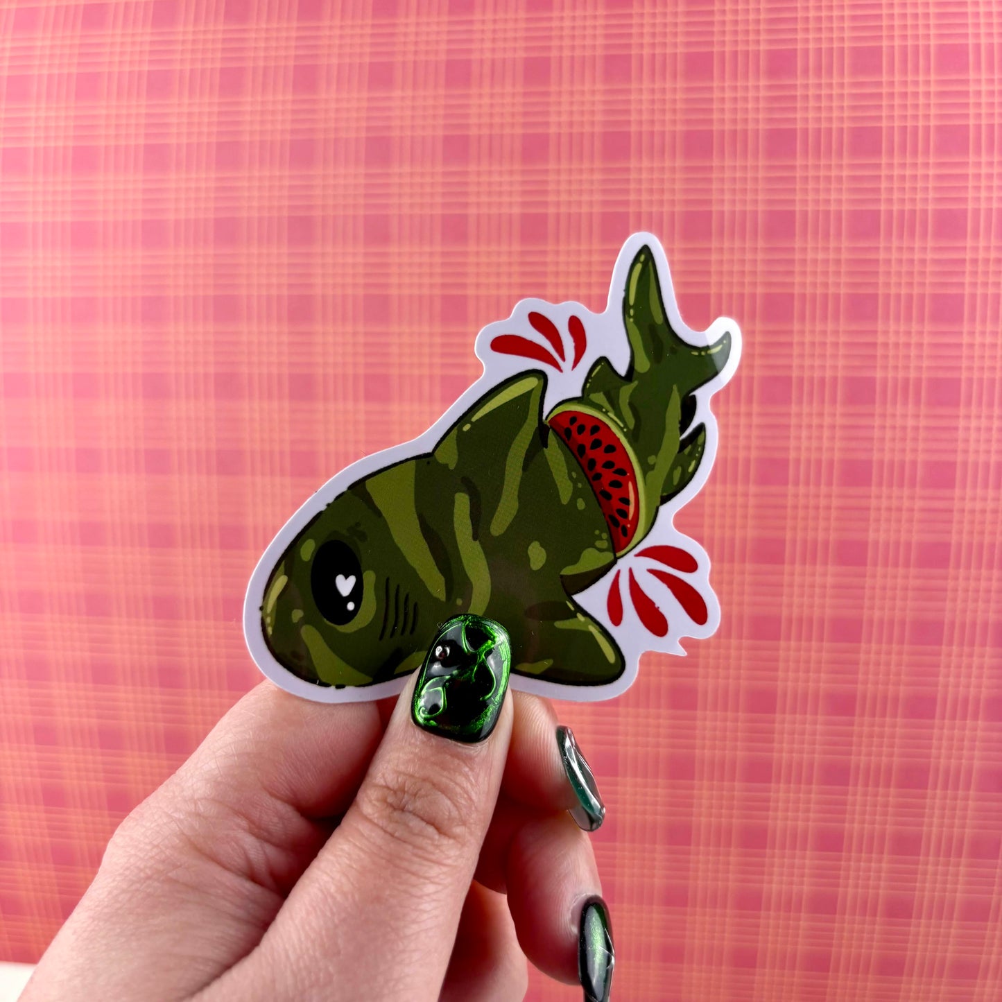 Watermelon Shark Glossy Vinyl Sticker