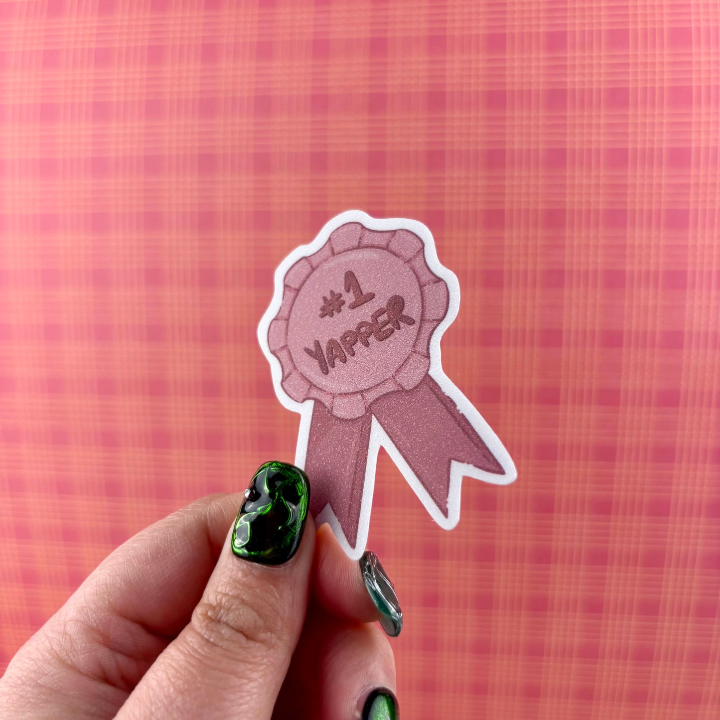 #1 Yapper Matte Glitter Vinyl Sticker