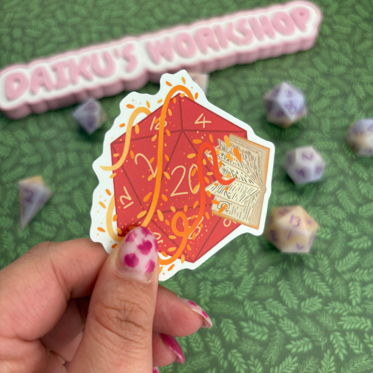 Wizard d20 Matte Vinyl Sticker