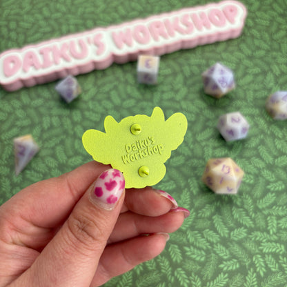 Matcha Cow Dyed Enamel Pin