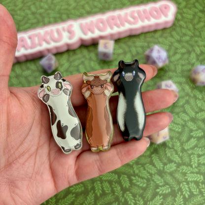 Long Cow Herd Acrylic Magnet set