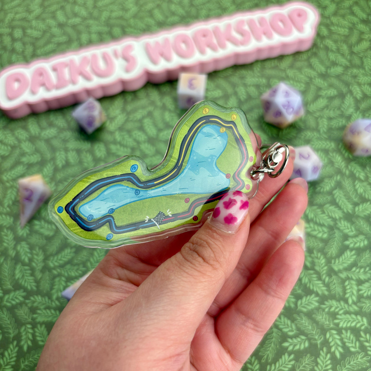 F1 Albert Park Circuit Map Acrylic Keychain