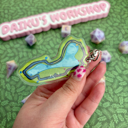 F1 Albert Park Circuit Map Acrylic Keychain