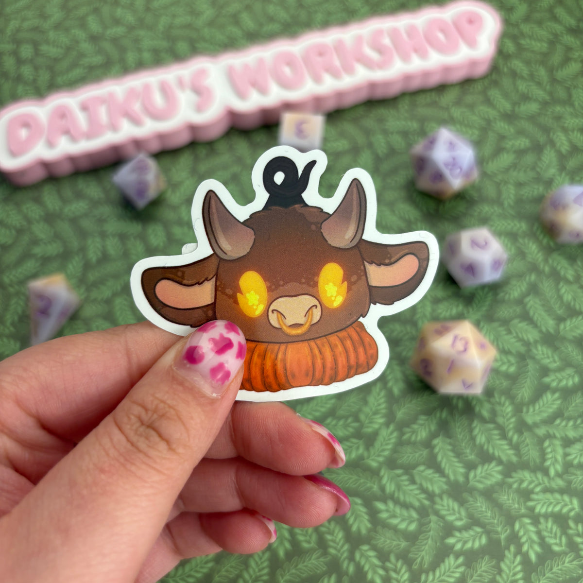 Jack-O-Lantern Pumpkin Cow Sticker