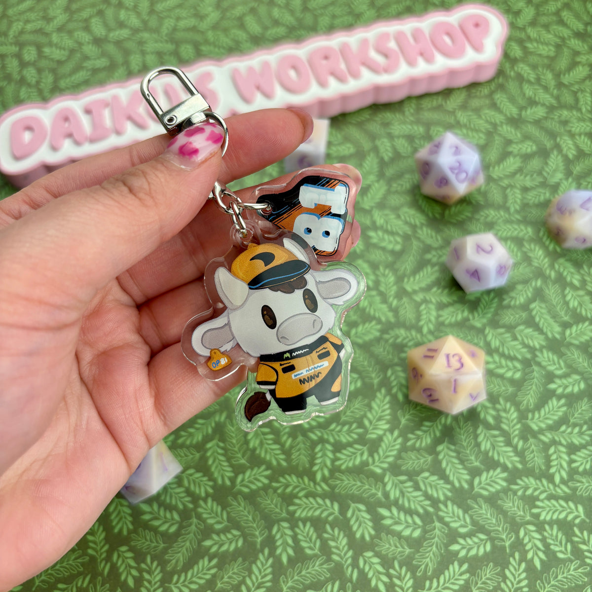 F1 Cow Driver ‘Os-Cow Piastri’ Acrylic Keychain