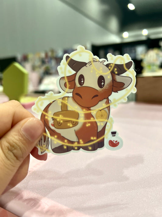 Cleric DnD Cow Sticker