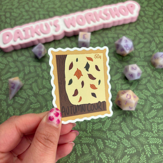 Autumn Court Stamp Sticker