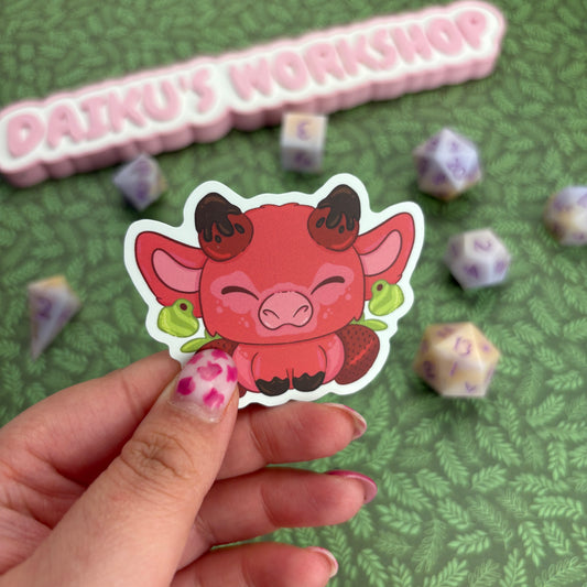 Strawberry Cow Sticker